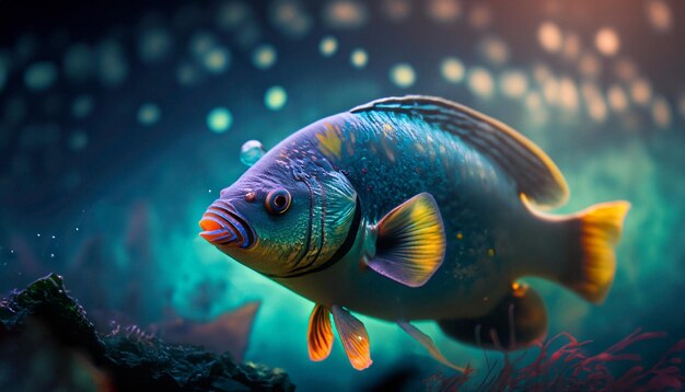 Ai picture of colorful fish