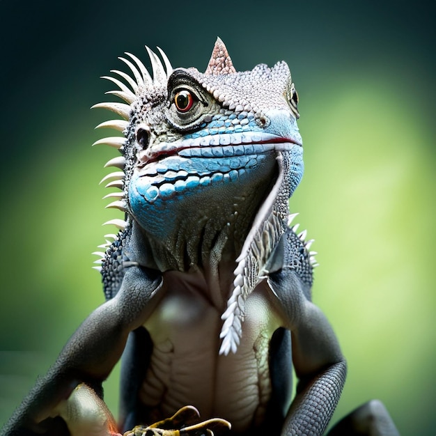 Ai Picture Vibrant Iguana A Majestic Reptile in the Wild