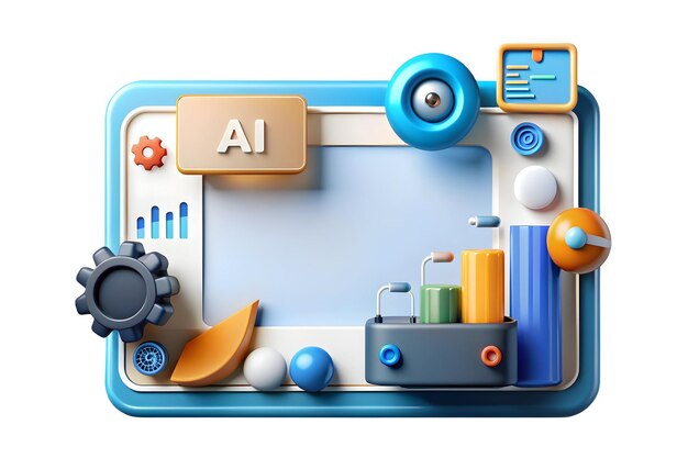ai powered predictive analytics frame data graphs algorithmic patterns border design with copy sp