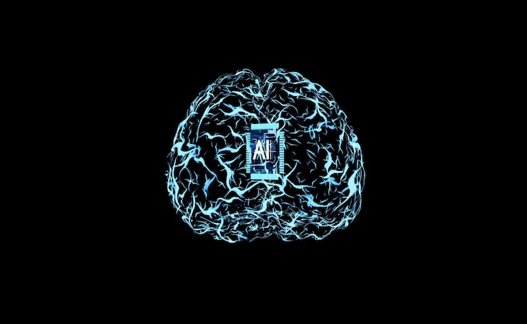 Photo ai processing large datasets for training and inference using deep learning. neural network enabling complex computational operations, 3d render animation