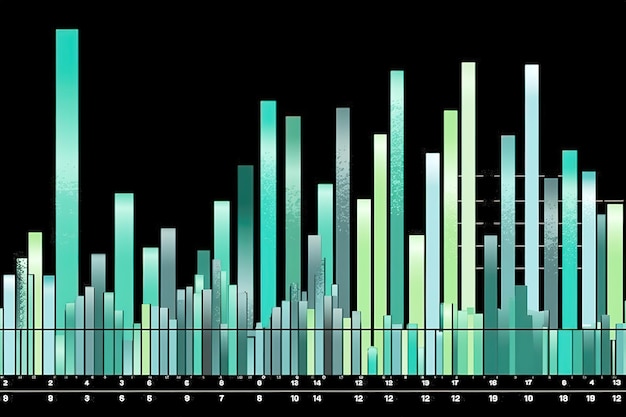 Photo ai produced commercial and financial color graphic ascending and descending