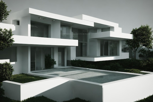 AI rendering of modern house