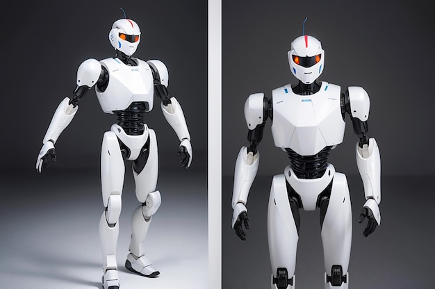 AIロボットコンセプトaiシンプルな白いロボット未来的なロボット男性ロボットキャラクター