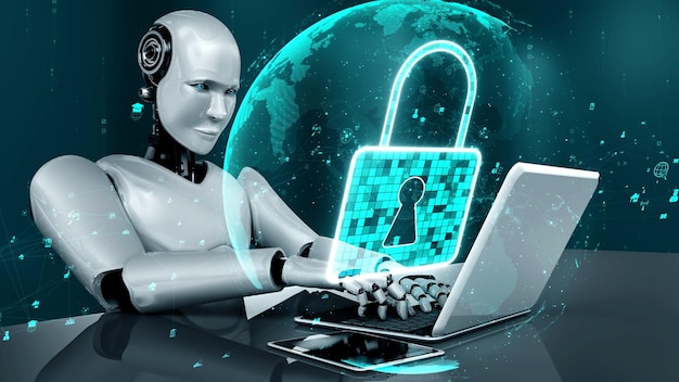 Робот-гуминоид с искусственным интеллектом использует технологию облачных вычислений для хранения данных на онлайн-сервере