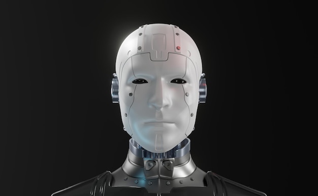 AI Robot machine learning innovatietechnologie 3D-rendering