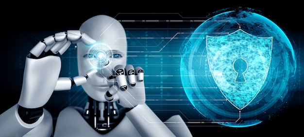 ai robot using cyber security to protect information privacy