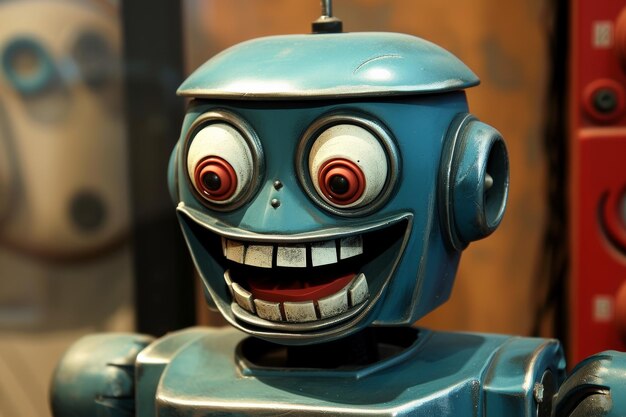 Foto i robot ridacchiano e ridono. sono superiori alle persone.