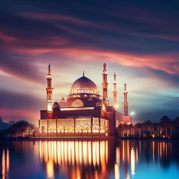AI のタッチがラマダン中のモスクの穏やかな輝きを引き出す