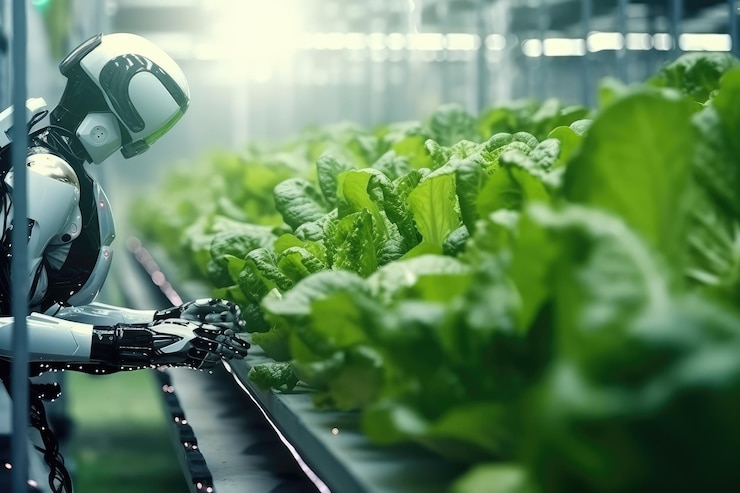 AI slimme robotboeren concept Landbouwtechnologie