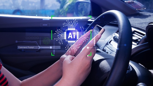 ai tech using virtual graphic global internet connect chatgpt chat with ai on smartphone artificial intelligence using command prompt for generates something futuristic technology transformation