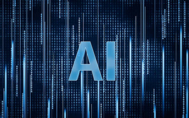 AI technologie wetenschap en technologie 3 rendering