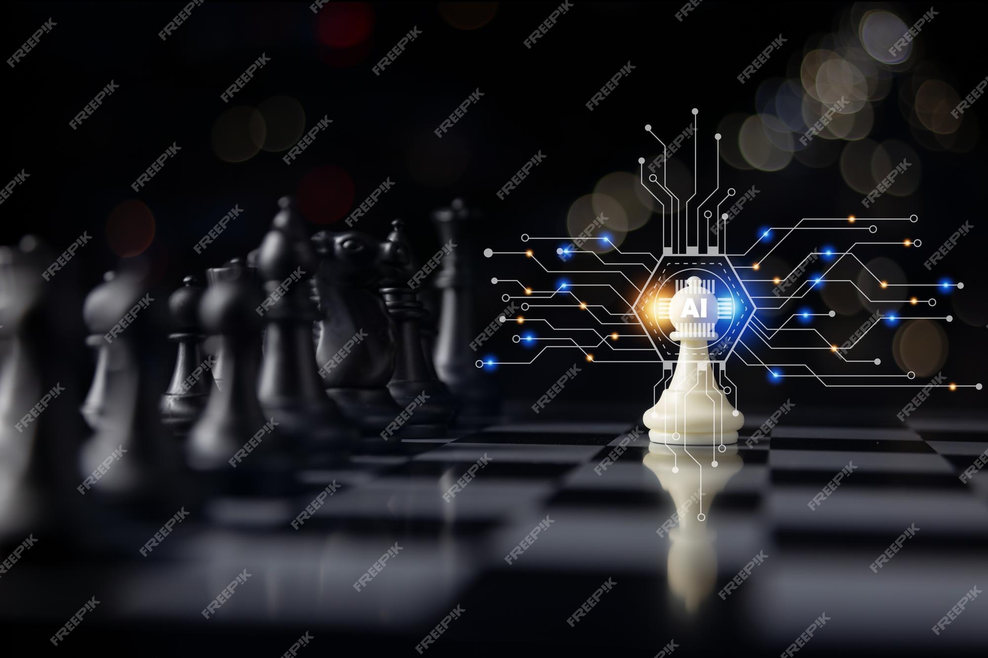 Futuristic Cyber Chess Holographic Pieces AI Stock Illustration -  Illustration of capabilities, board: 281330419