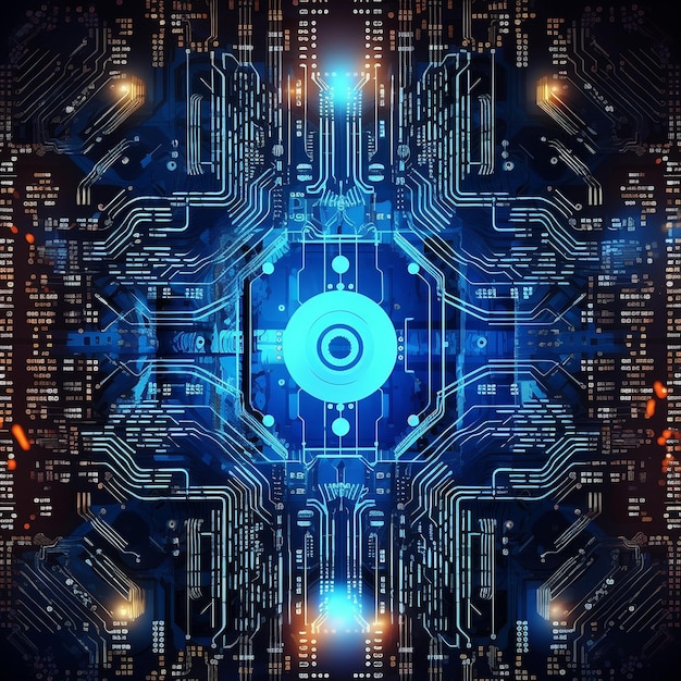 ai technology microchip background