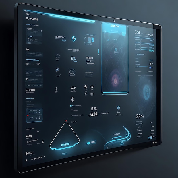 AI and touchscreen concept