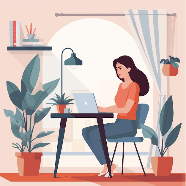 AI Women Working Illustration Busy Women