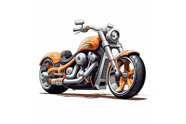 ai work cartoon motorbike