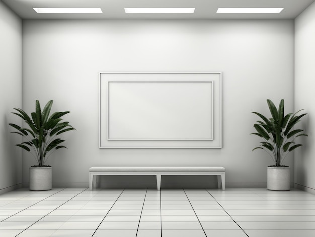 AIEnhanced Minimalistic Wall Art Mockup