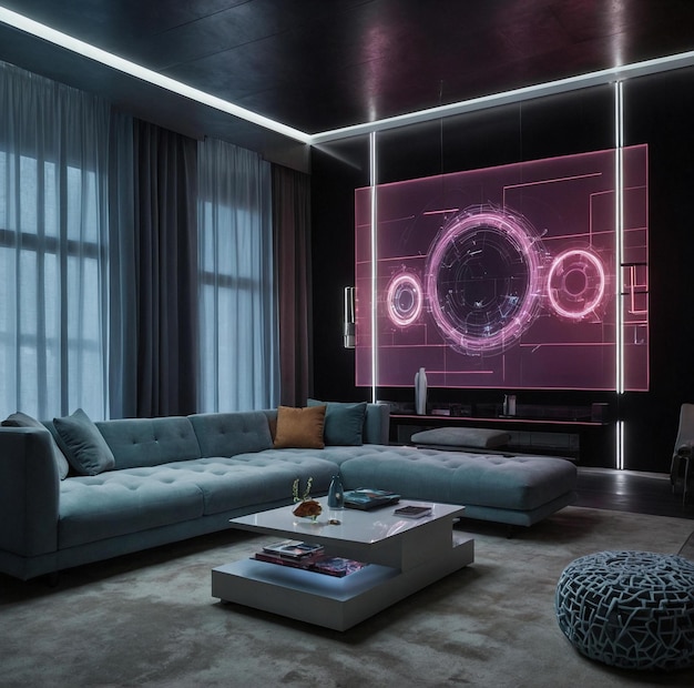 Foto aienhanced virtual room design (progetto di stanza virtuale potenziata)