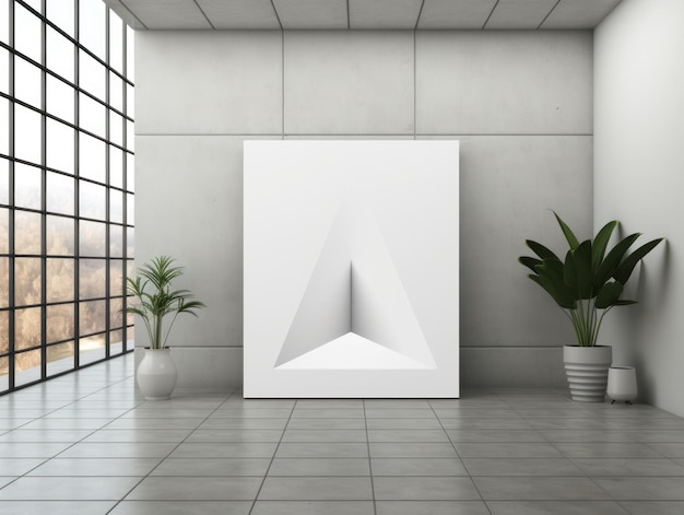 AIGegenereerd Minimal Wall Art Mockup