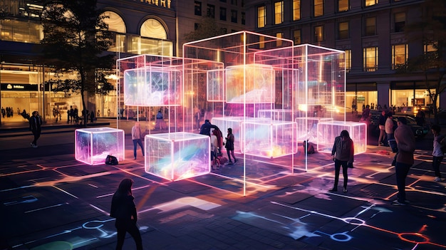 Photo aigenerated art installations transforming public spaces