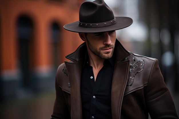 AiGenerated Cowboymode De iconische Felt Fedora-elegantie