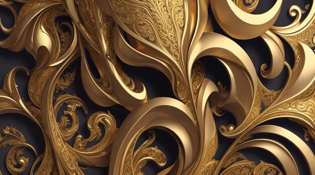 AIGenerated luxe gouden abstracte achtergrond