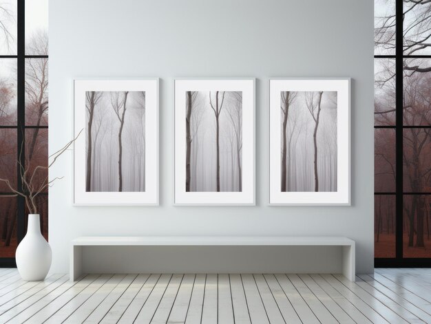 Photo aiinfused minimal wall art mockup