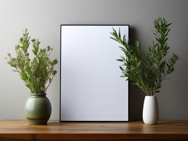 Photo aiinspired minimal wall art mockup