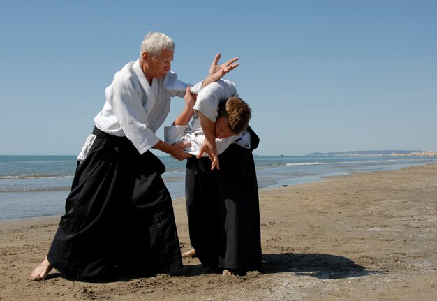 Aikido on the beach