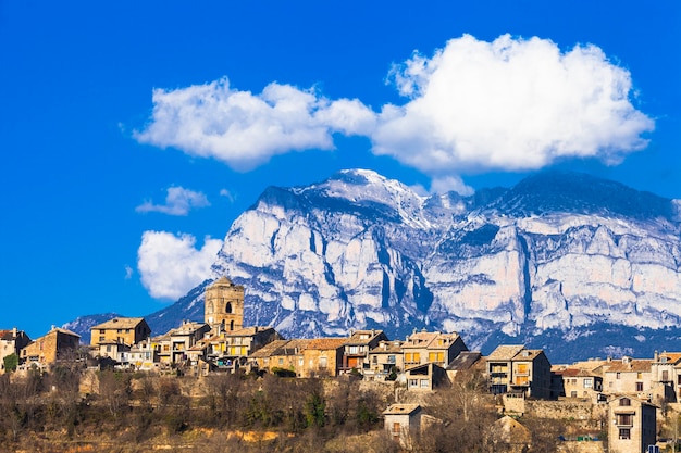 Ainsa- authentic mountain village in Aragon mountains, Spain
