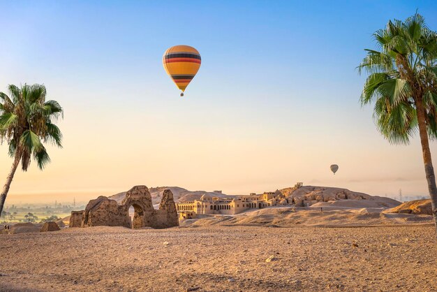 Air balloon in desert