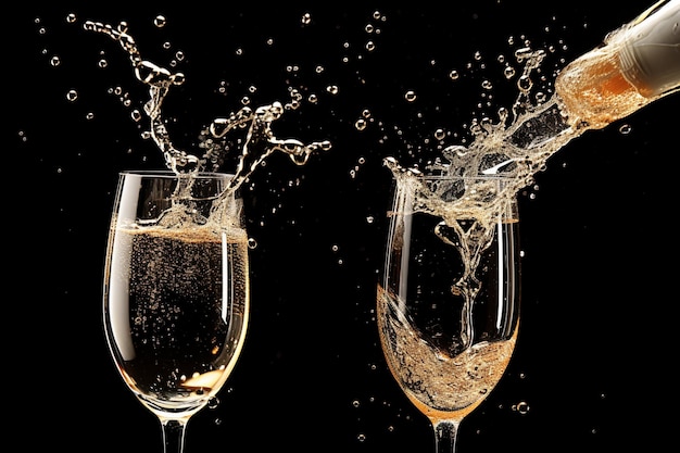 Фото Пузырьки воздуха на шампанском