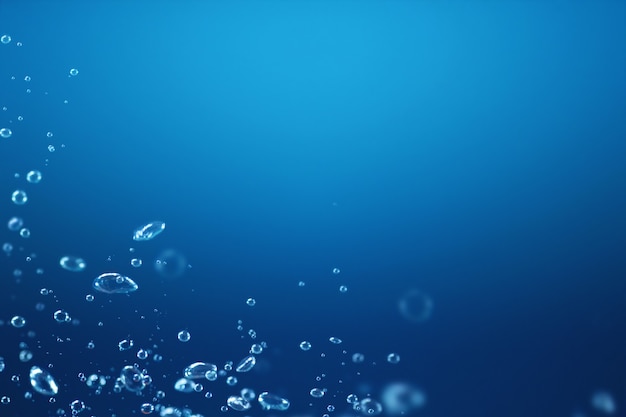 Air bubbles under water  nature background