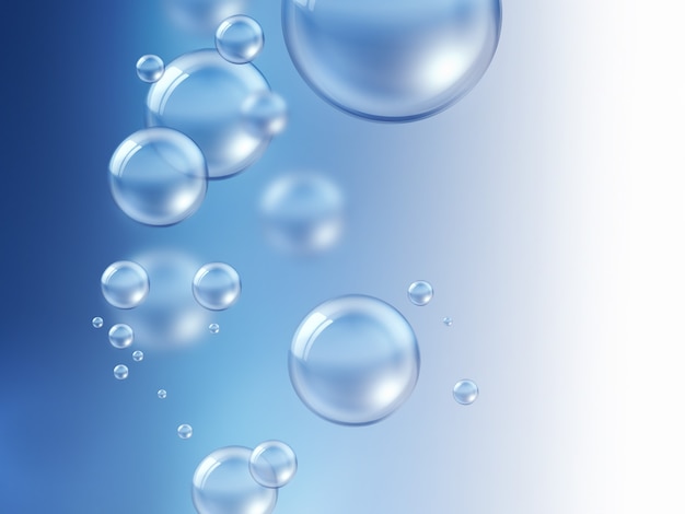 Air bubbles under water  nature background