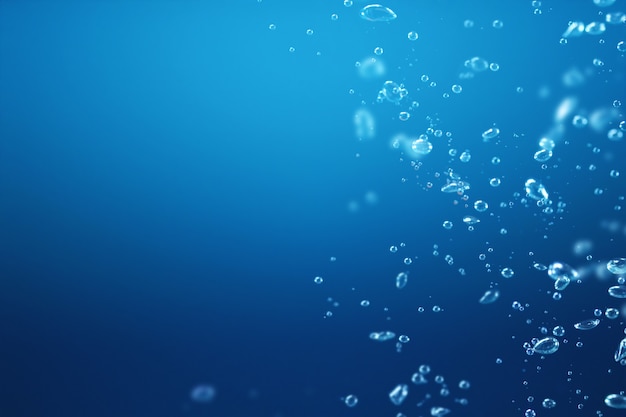 Air bubbles under water  nature background