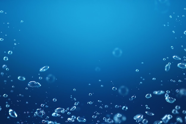 Air bubbles under water  nature background