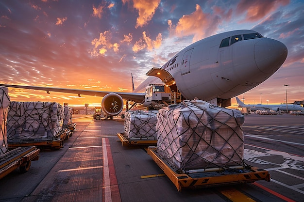 Photo air cargo freighter logistics