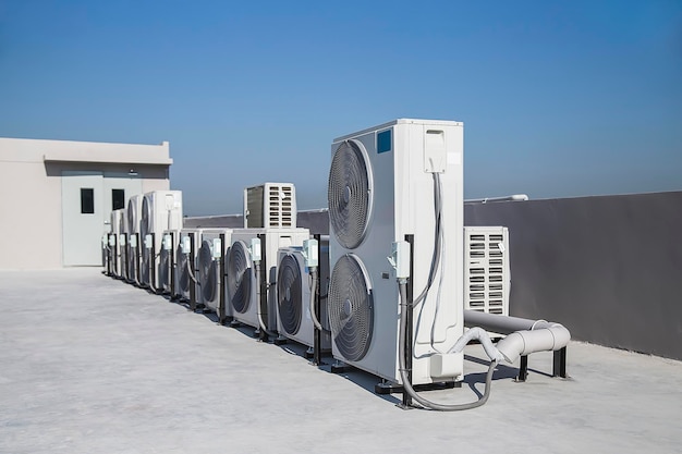 air condition outdoor unit compressor install outside the building