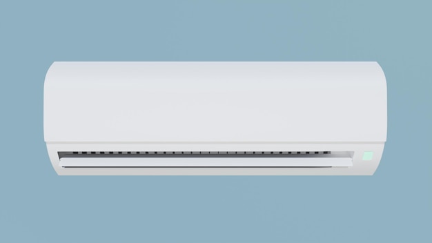 air conditioner on a blue background 3d render