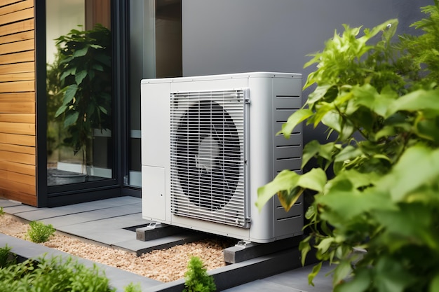 air conditioner installed in residential building