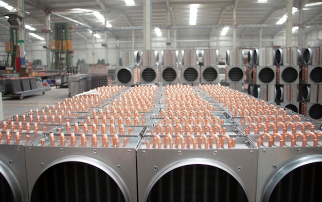 Air conditioner manufacturing in the factory