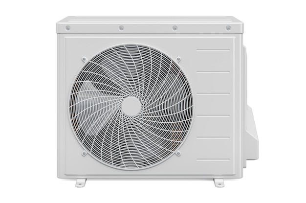 Air conditioner outdoor compressor unit Front view 3D rendering