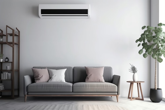 Air conditioner stylish room Generate Ai