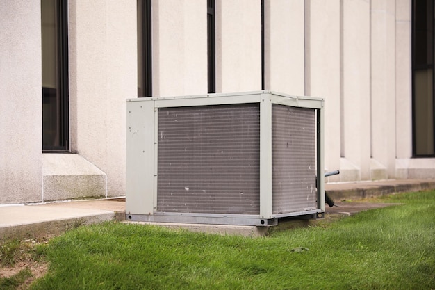 Air conditioner symbolizes relief modernity climate control and respite from heat enhancing indo