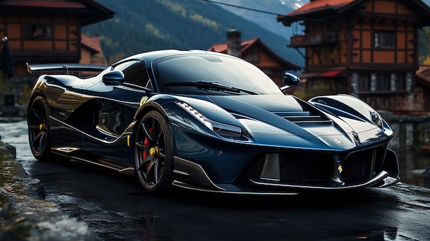 ВВС синий Ferrari LaFerrari Хорватское побережье