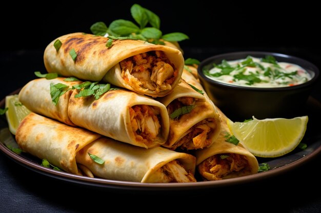 Air Fryer Chicken Taquitos