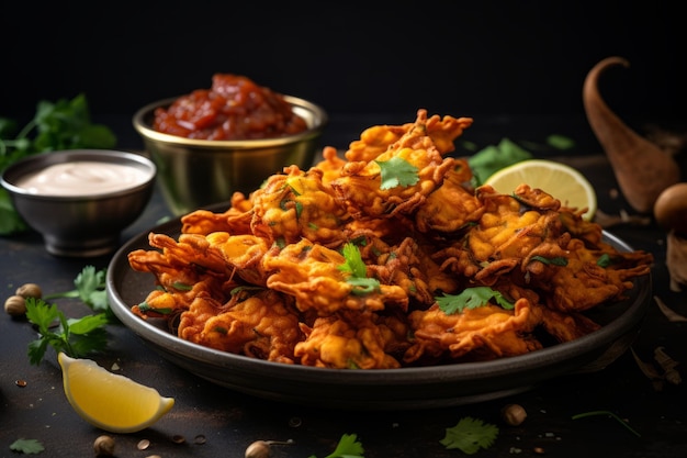 Air Fryer Pakoras Indian food Photography