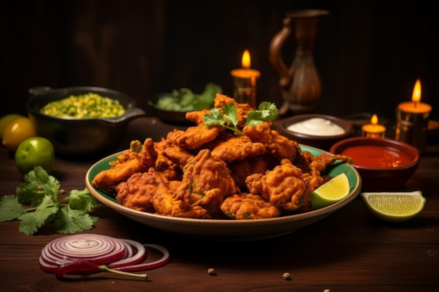 Air Fryer Pakoras Indian food Photography