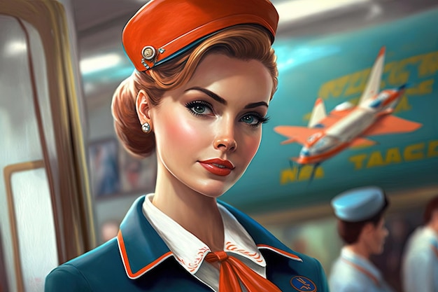 Air hostess cute