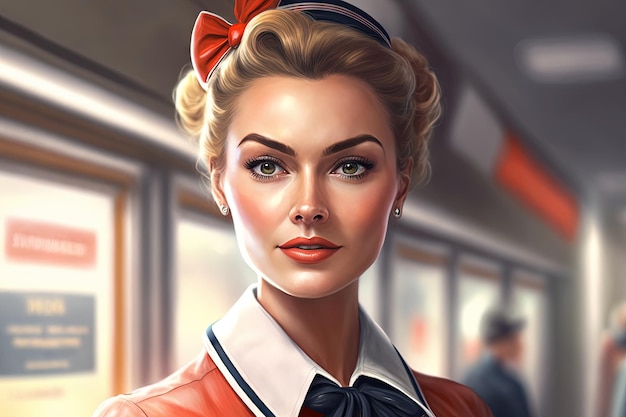 Air hostess cute